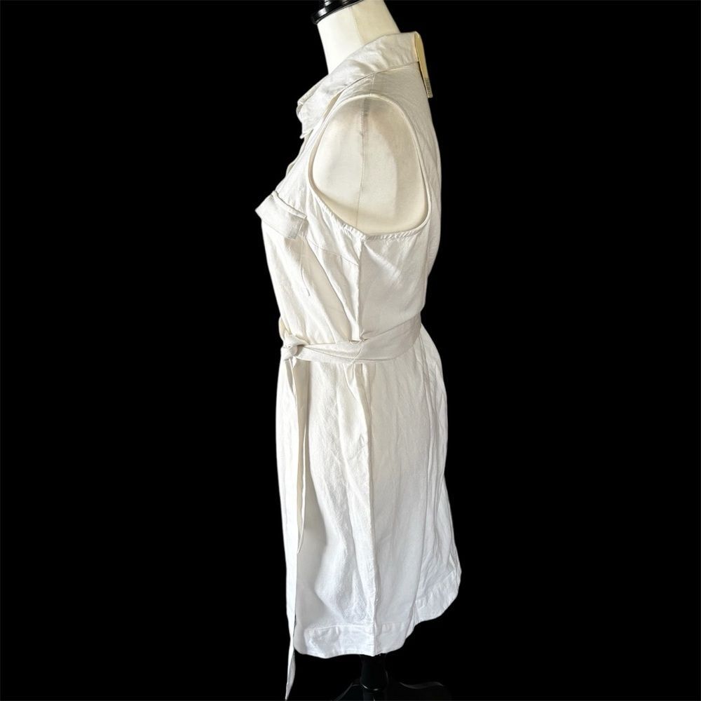 NWT Mud Pie Sleeveless White Cotton Shirt Dress | Size XL - Picture 5 of 9